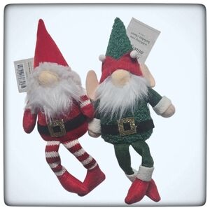 Festive Christmas Gnome Plush Set - Red and Green Holiday Decor-OS
